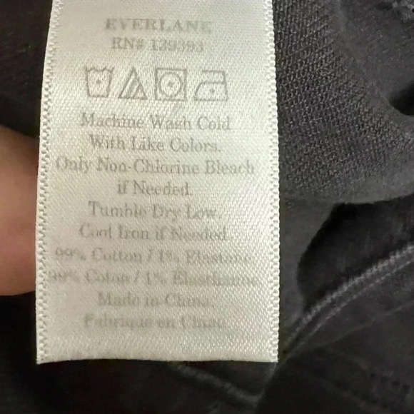 Everlane Black Wide Leg Cropped Jeans Size 4 - Picture 4 of 4